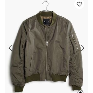 Madewell olive bomber jacket size M